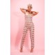 Pale Pink Tassel Sequin Corset Bandeau Jumpsuit