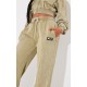 PRETTYLITTLETHING Shape Olive Washed Wide Leg Sweatpants