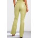 Olive Faux Leather High Waisted Flared Pants