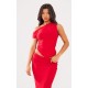 Red Soft Touch Low Rise Maxi Skirt