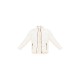 PRETTYLITTLETHING Off White Panelled High Neck Puffer Coat