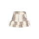 Stone Snake Print Faux Leather Frill Hem Mini Skirt