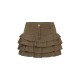 Khaki Twill Rara Mini Skirt