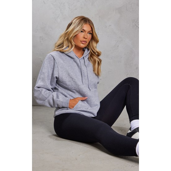 Grey Marl Oversized Sweat Hoodie