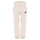 PRETTYLITTLETHING Cream Contrast Logo Badge Wide Leg Sweatpants