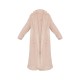 Beige Premium Soft Faux Fur Tailored Maxi Coat