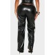 Shape Black Lace Up Faux Leather Pants