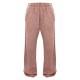 Taupe Washed Rib Panel Wide Leg Sweatpants