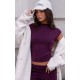 Burgundy Premium Soft Touch Boatneck Longline Top