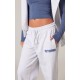 PRETTYLITTLETHING Ash Grey Premium Studio Print Cuffed Sweatpants