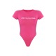 PRETTYLITTLETHING Hot Pink Logo Short Sleeve Bodysuit