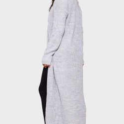 Light Grey Maxi Knitted Cardigan