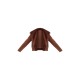 Chocolate Faux Suede PU Bonded Aviator Jacket