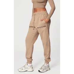 PRETTYLITTLETHING Mocha Cuffed High Waisted Sweatpants