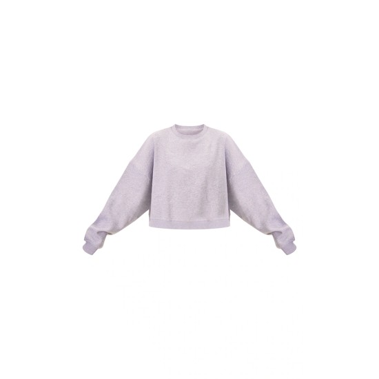 Grey Marl Oversized Boxy Sweatshirt