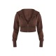 Shape Chocolate Fitted Cropped Hoodie