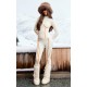 PRETTYLITTLETHING Cream Ski Contrast Seam Sculpt Jacket &amp; Leggings Set