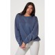 PRETTYLITTLETHING Petrol Blue Athletics Club Embossed Oversized Boxy Sweatshirt