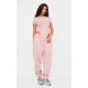 PRETTYLITTLETHING Light Pink High Waist Cuffed Sweatpants