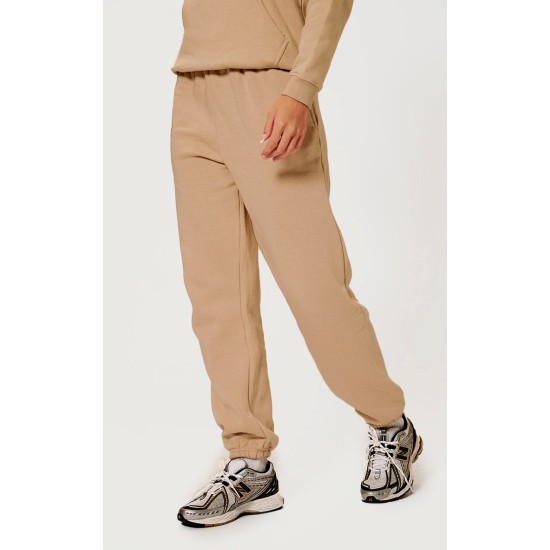 PRETTYLITTLETHING Logo Sand Est 2012 Cuffed Sweatpants