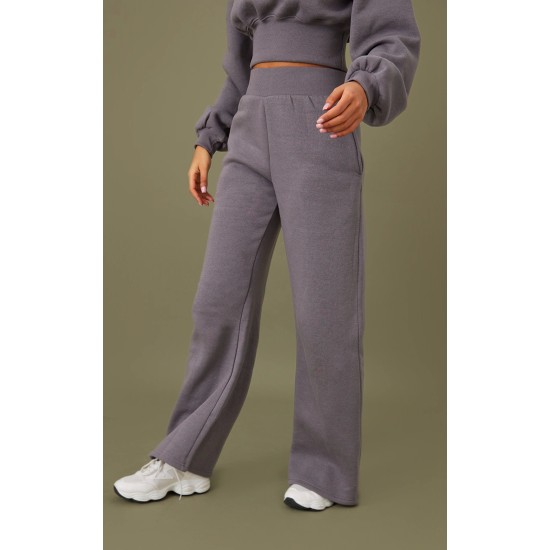 Tall Steel Blue High Waist Wide Leg Sweatpant