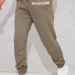 PRETTYLITTLETHING Sage Khaki Prettylittlething High Waist Cuffed Sweatpant